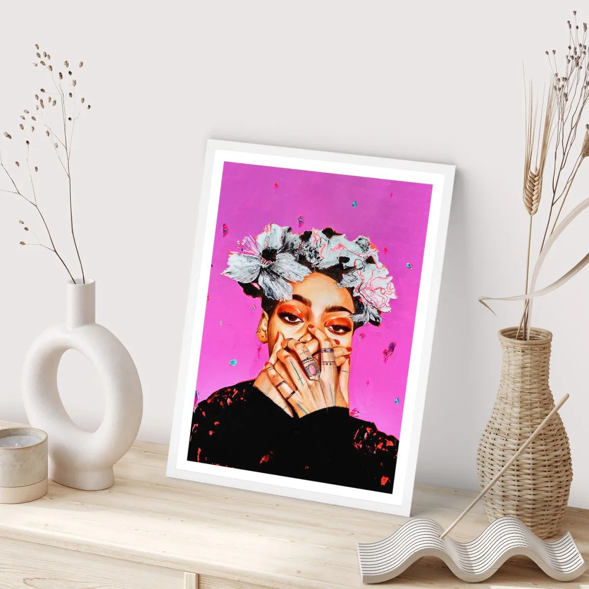 Plakat w białej ramie - Trochę szalona - 40x50 cm