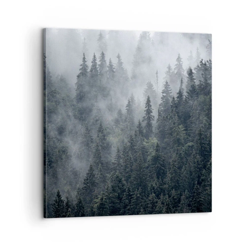 Obraz na płótnie - Leśny świt - 60x60 cm