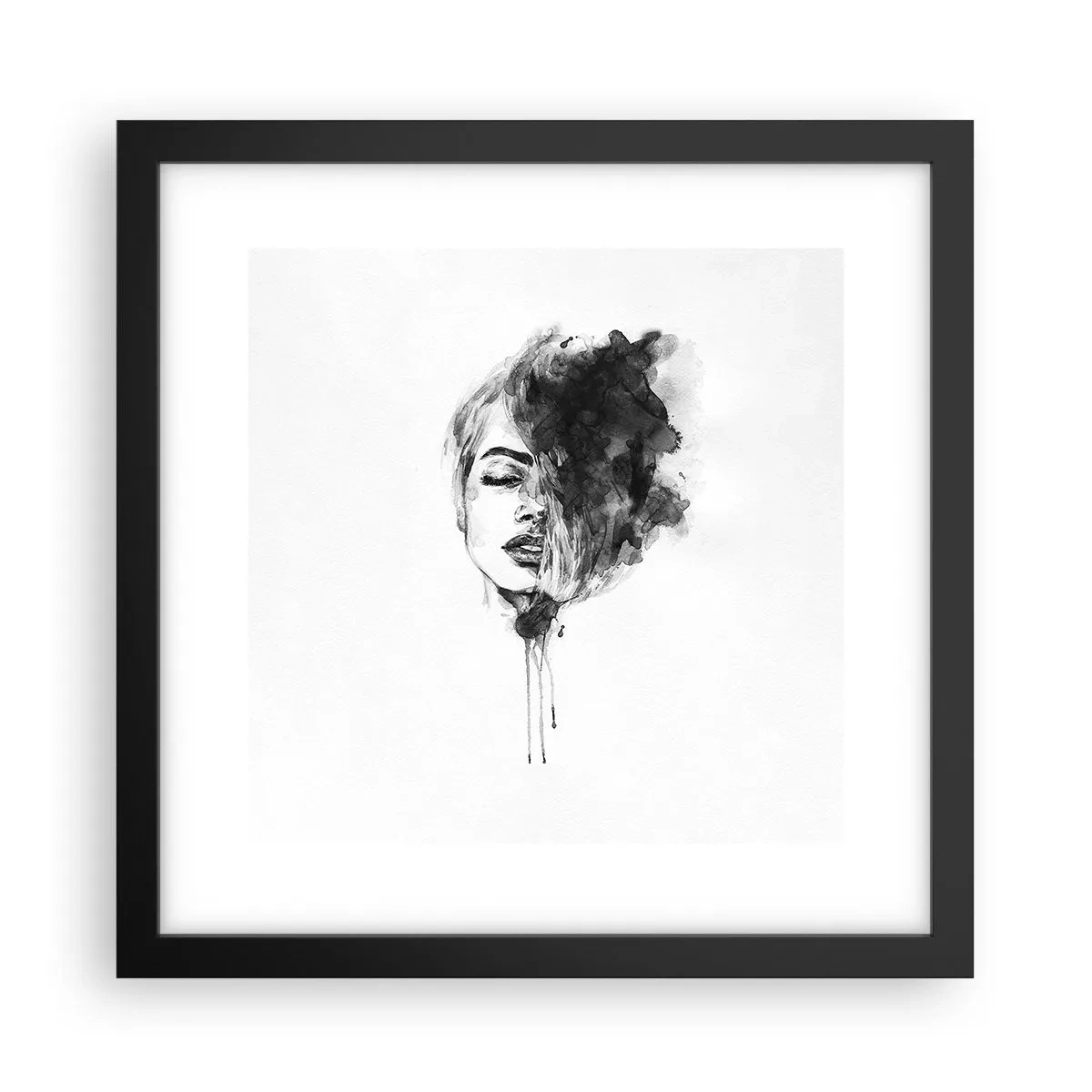 Plakat w czarnej ramie - O czym marzy dziewczyna - 30x30 cm
