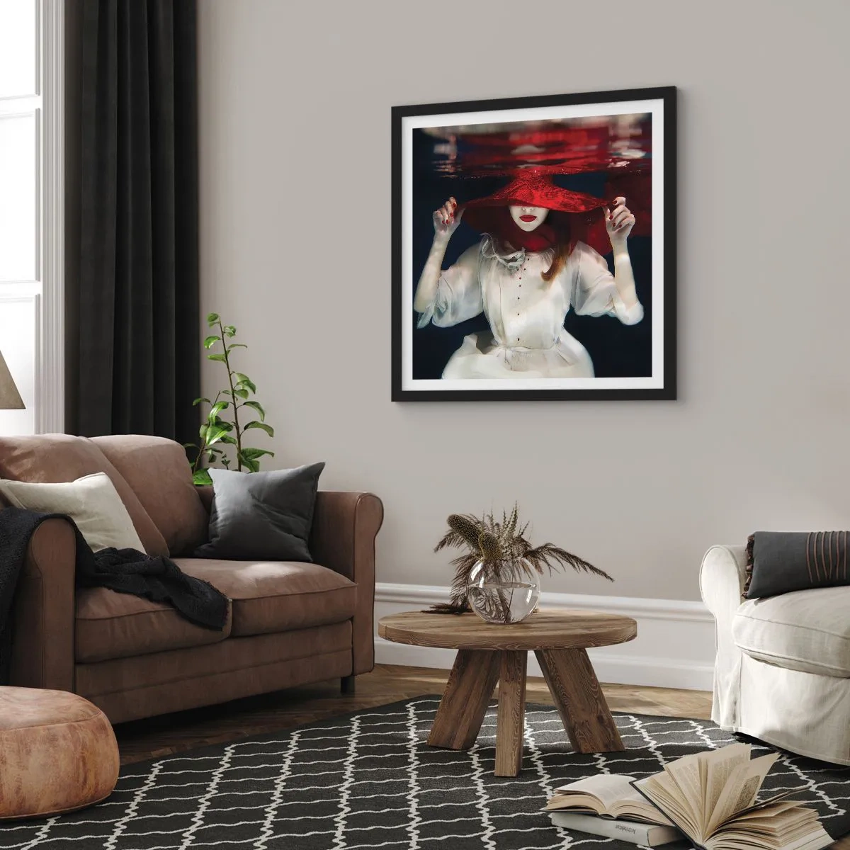 Plakat w czarnej ramie - Dziwożona - 50x50 cm