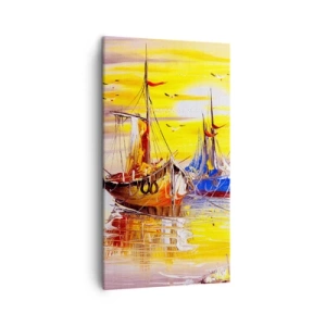 Obraz na płótnie - Zasłużony odpoczynek w porcie - 45x80 cm