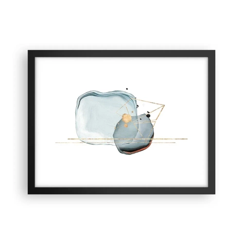 Plakat w czarnej ramie - Studium kropli - 40x30 cm