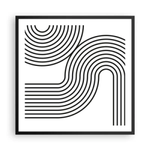 Plakat w czarnej ramie - Na zakręcie - 60x60 cm