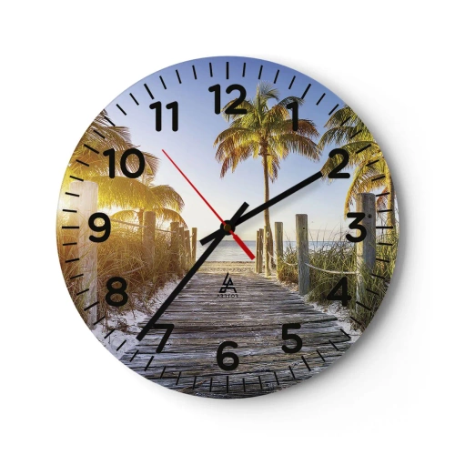 Zegar ścienny - Prosto do raju - 30x30 cm
