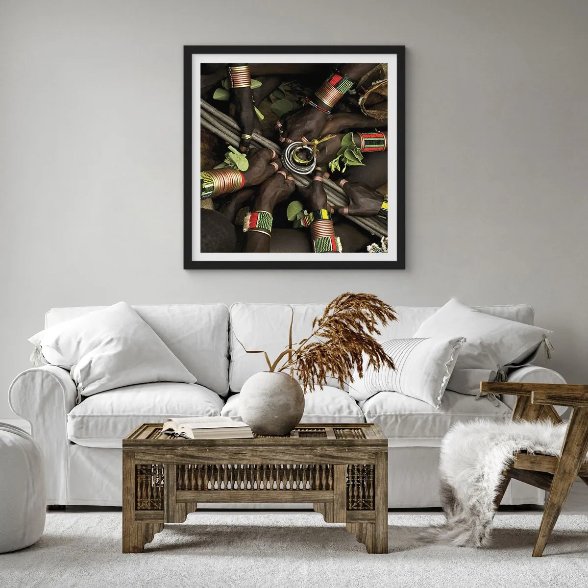 Plakat w czarnej ramie - Jesteśmy razem - 30x30 cm