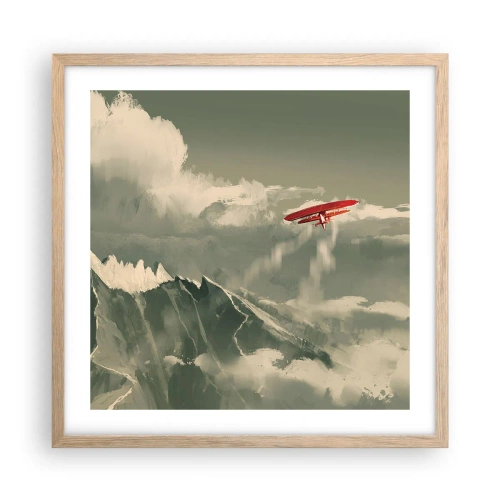Plakat w ramie jasny dąb - Nieustraszony pionier - 50x50 cm