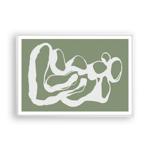 Plakat w białej ramie - Wołanie przestrzeni - 100x70 cm