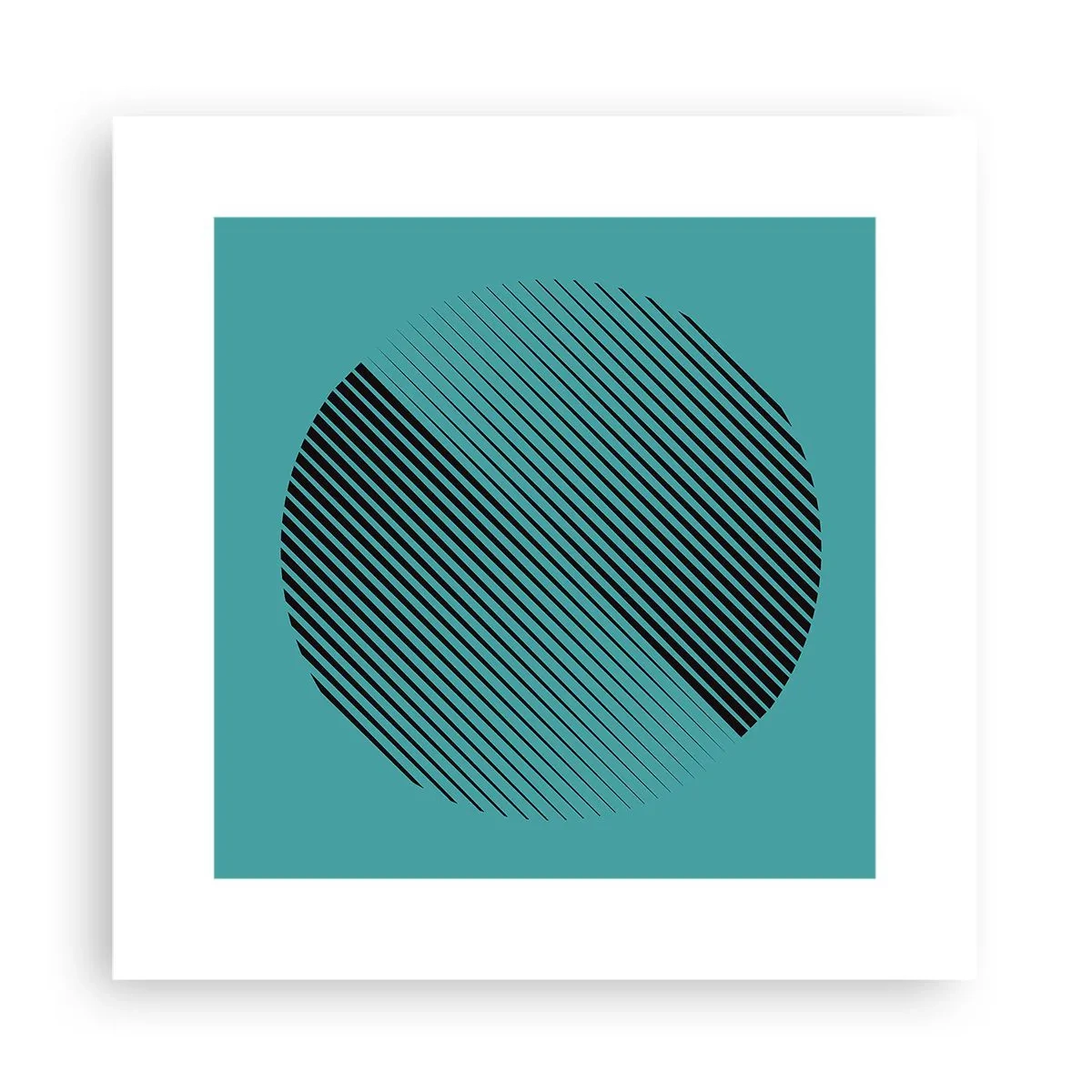 Plakat - Koło – geometryczna wariacja - 30x30 cm
