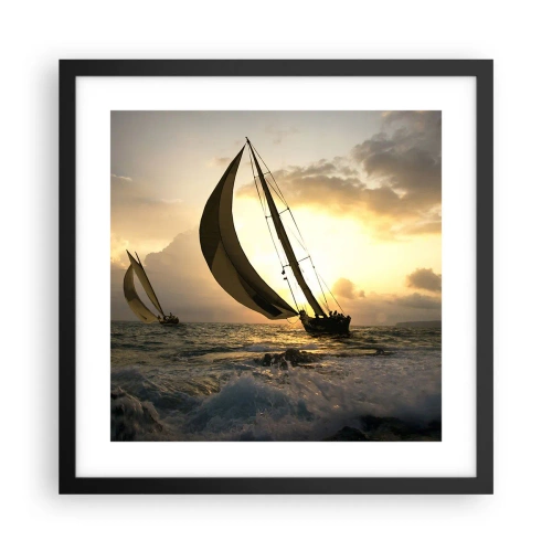 Plakat w czarnej ramie - Z wiatrem i pod wiatr - 40x40 cm