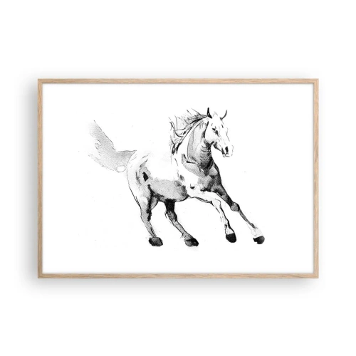 Plakat w ramie jasny dąb - Nieujarzmiona dusza - 100x70 cm