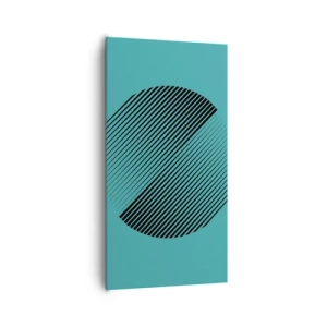 Obraz na płótnie - Koło – geometryczna wariacja - 65x120 cm