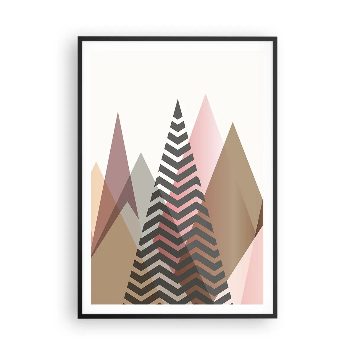 Plakat w czarnej ramie - Piramidalny widok - 70x100 cm