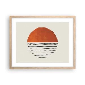 Plakat w ramie jasny dąb - W japońskim klimacie - 50x40 cm
