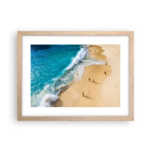 Plakat w ramie jasny dąb - A potem słońce, plaża… - 40x30 cm