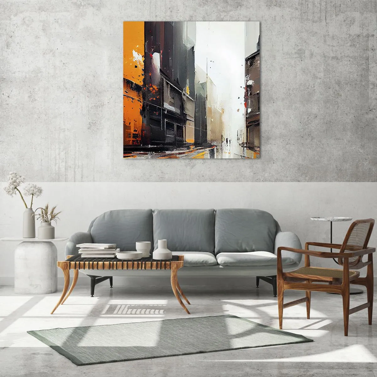 Obraz na szkle - Deszczowy dzień - 60x60 cm