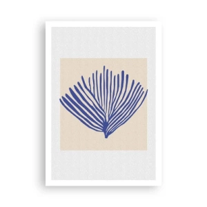 Plakat - Niebieski wachlarz - 70x100 cm