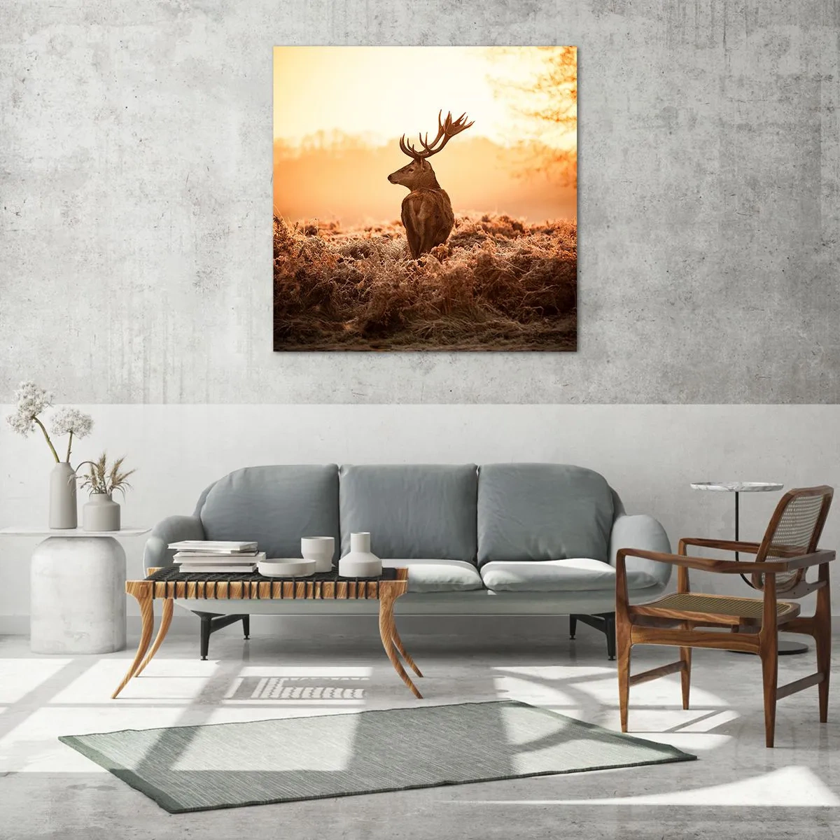 Obraz na szkle - Pan na włościach - 70x70 cm