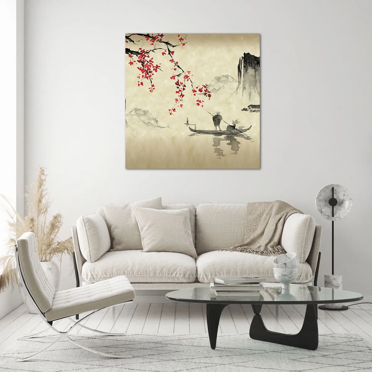 Obraz na szkle - W kraju kwitnącej wiśni - 50x50 cm