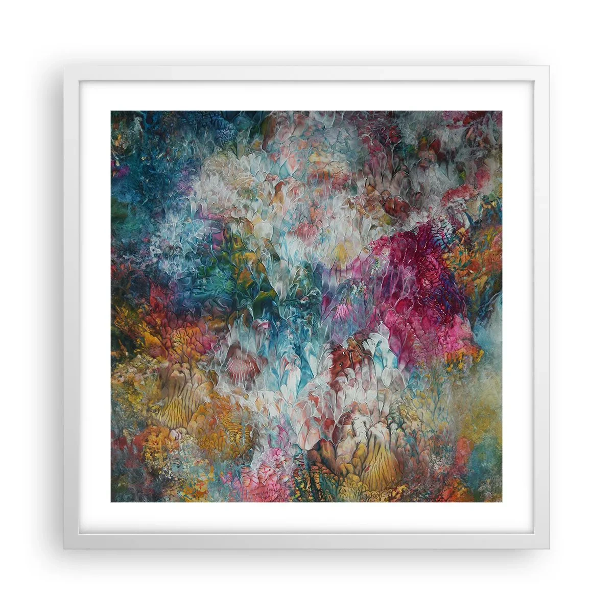 Plakat w białej ramie - W pełnym rozkwicie - 50x50 cm