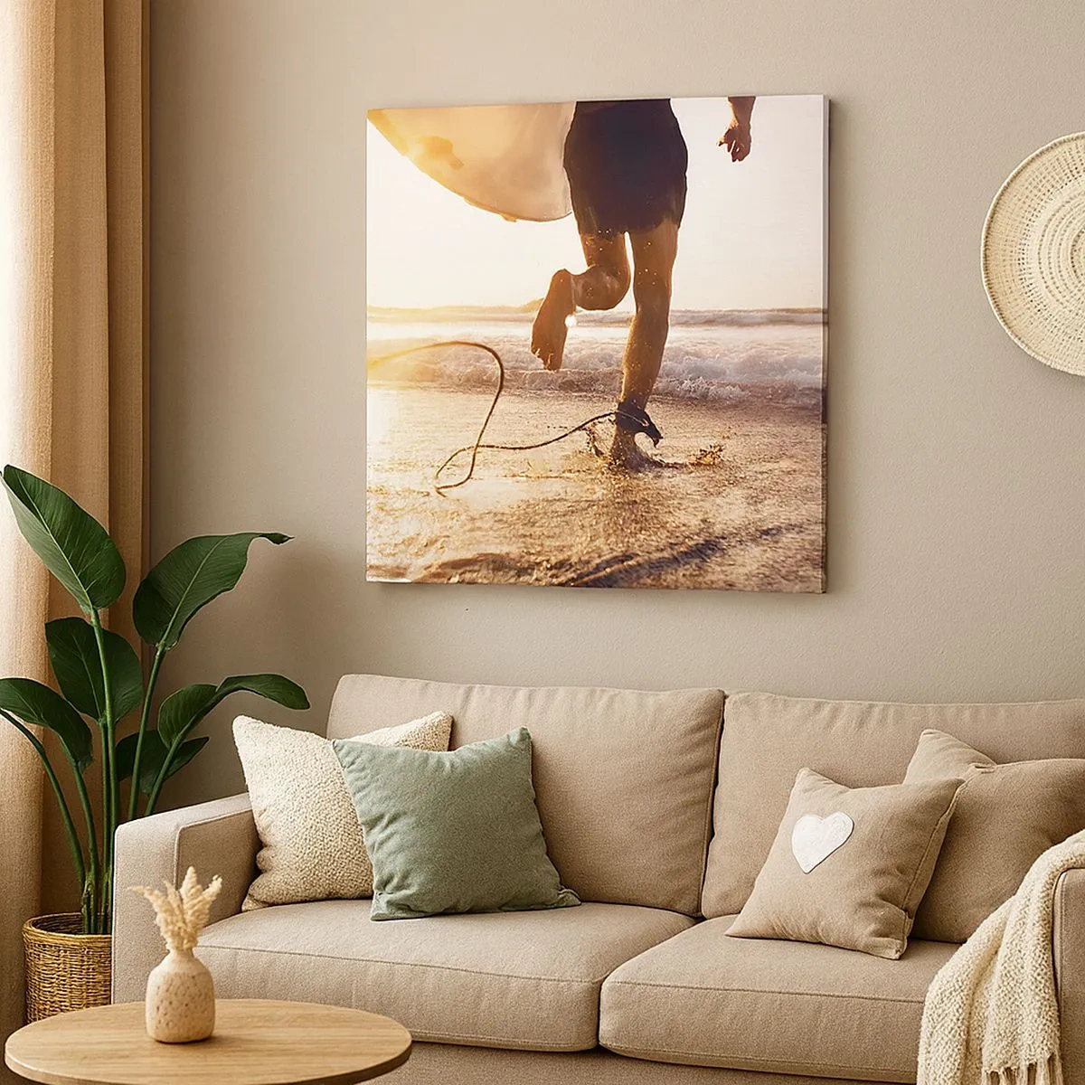 Obraz na płótnie - Na spotkanie fali - 30x30 cm