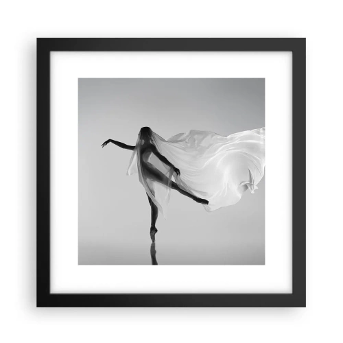 Plakat w czarnej ramie - Lekkość i wdzięk - 30x30 cm