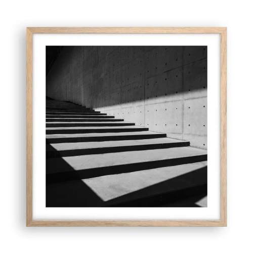 Plakat w ramie jasny dąb - Surowa uroda modernizmu - 50x50 cm