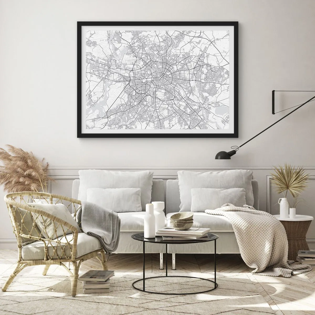 Plakat w czarnej ramie - Kwiat Berlina - 50x40 cm