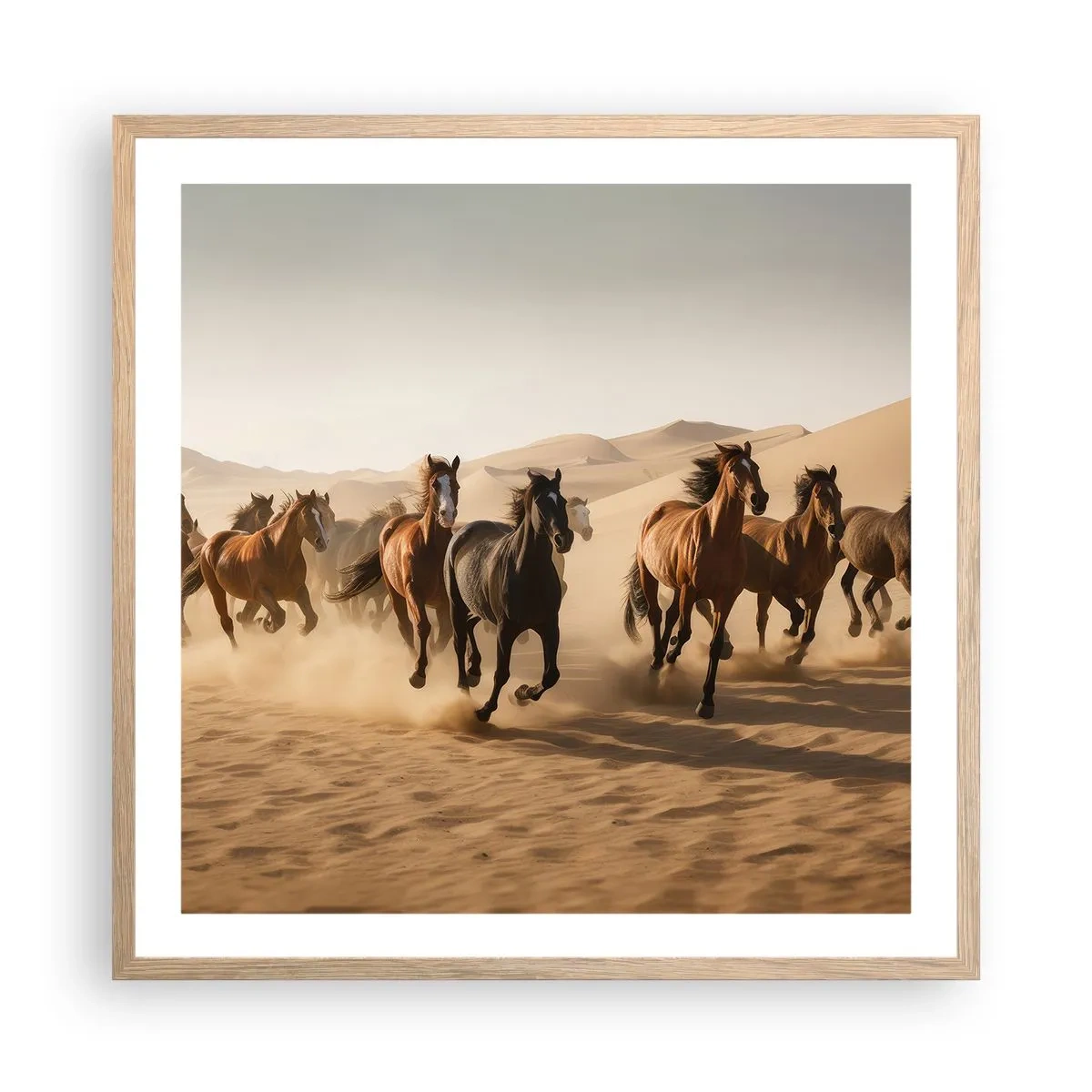 Plakat w ramie jasny dąb - Wolne jak wiatr - 60x60 cm