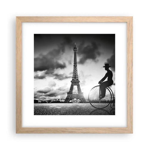 Plakat w ramie jasny dąb - Tęsknota do Belle Epoque - 30x30 cm