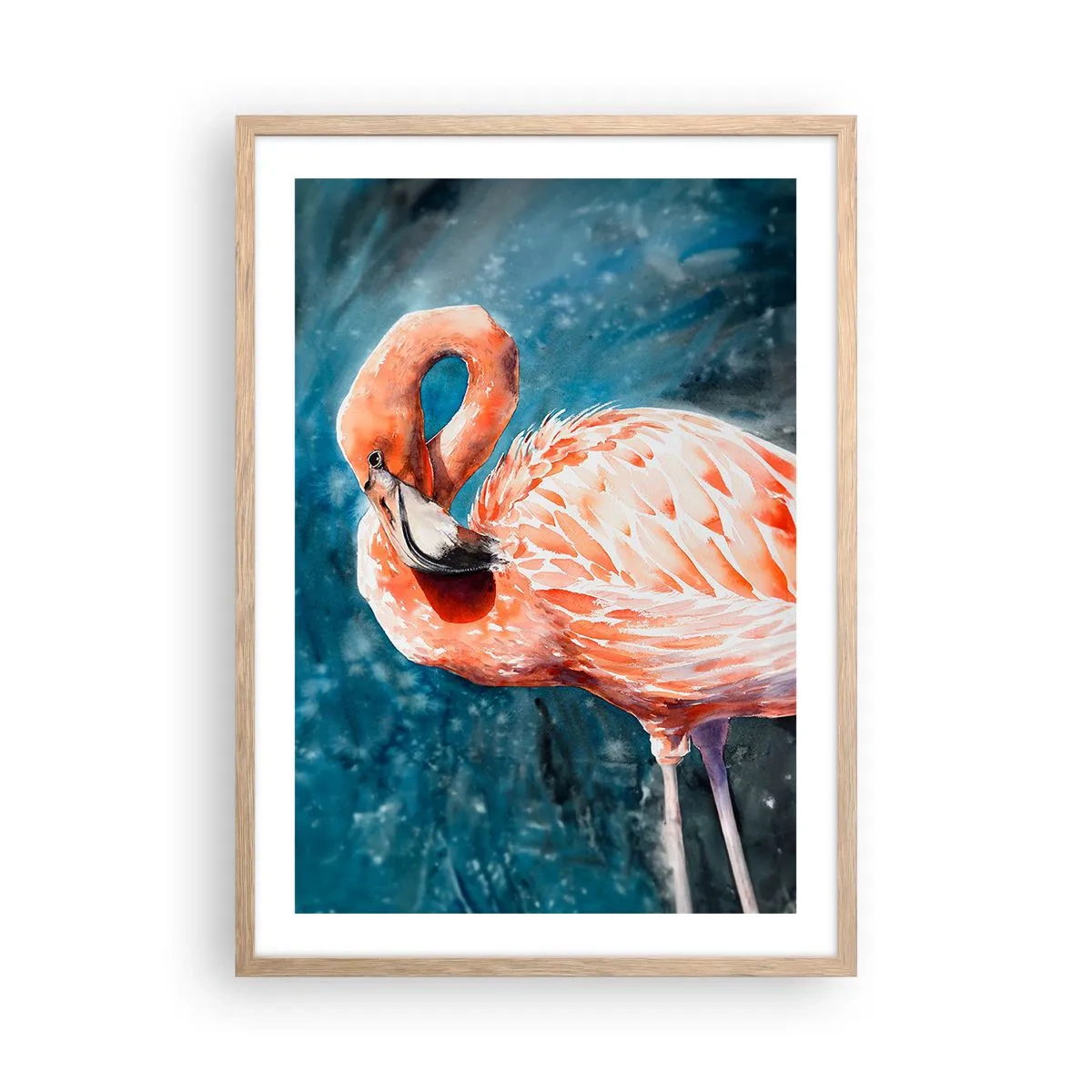 Plakat w ramie jasny dąb - Dekoracyjny z natury - 50x70 cm