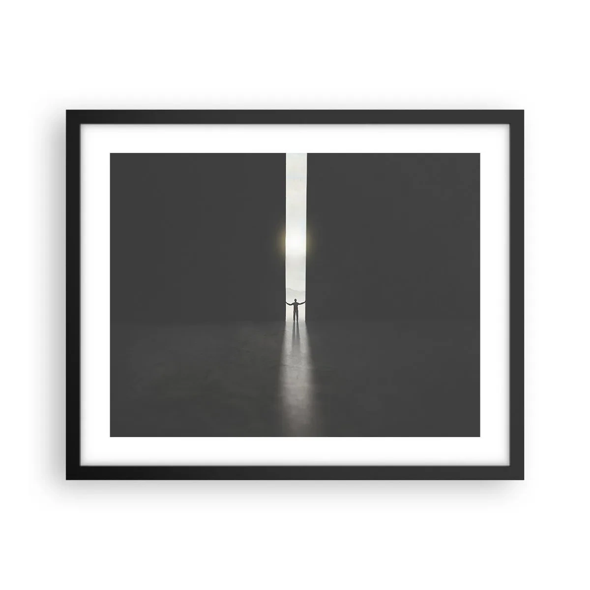 Plakat w czarnej ramie - Krok do jasnej przyszłości - 50x40 cm