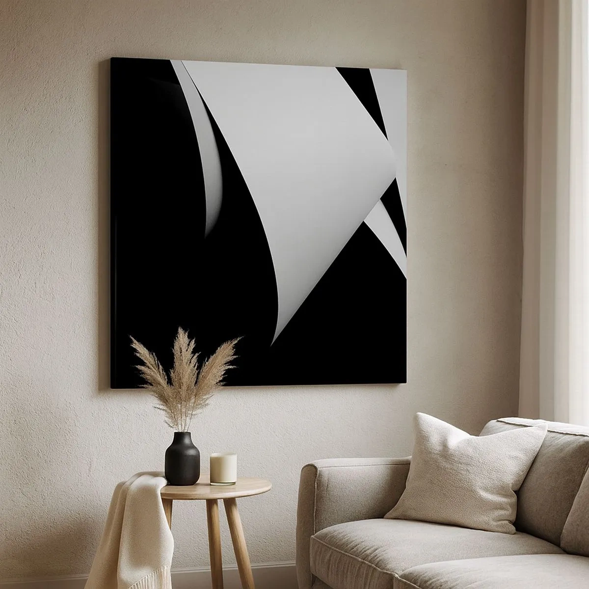 Obraz na płótnie - Płaszczyzny światła z głębi cienia - 30x30 cm