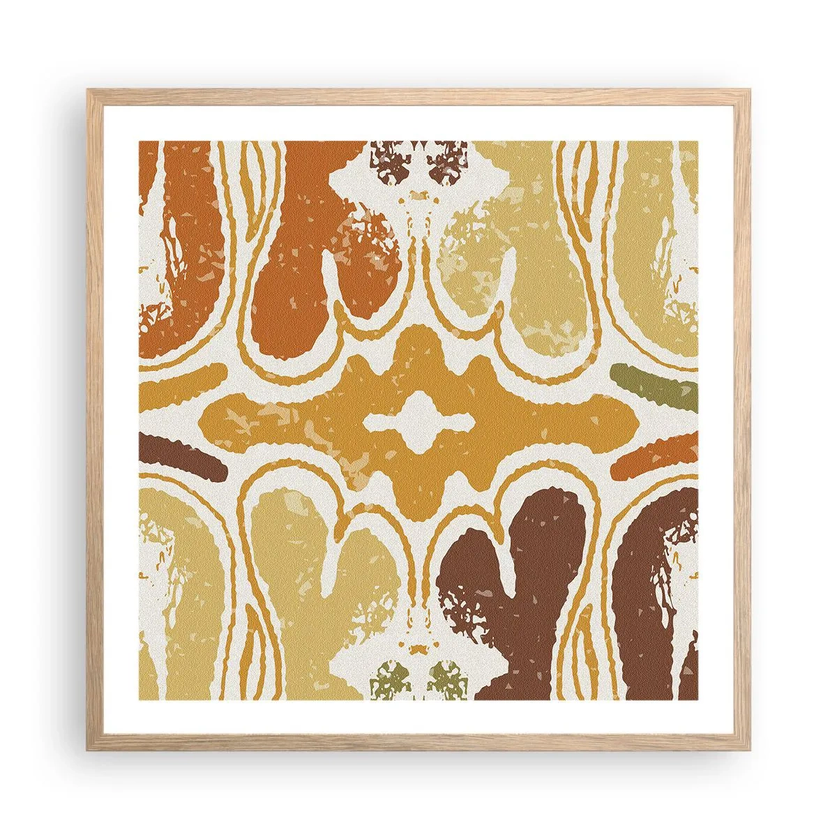 Plakat w ramie jasny dąb - Abstrakcja sentymentalna - 60x60 cm