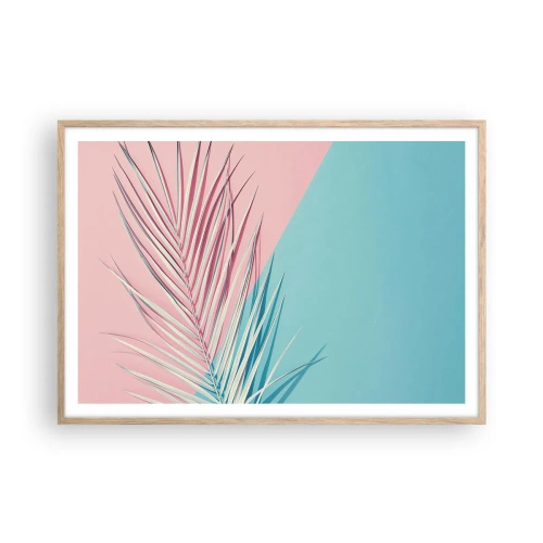 Plakat w ramie jasny dąb - Tropikalna impresja - 100x70 cm