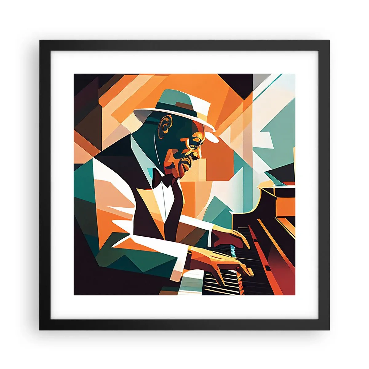 Plakat w czarnej ramie - Cały ten jazz - 40x40 cm