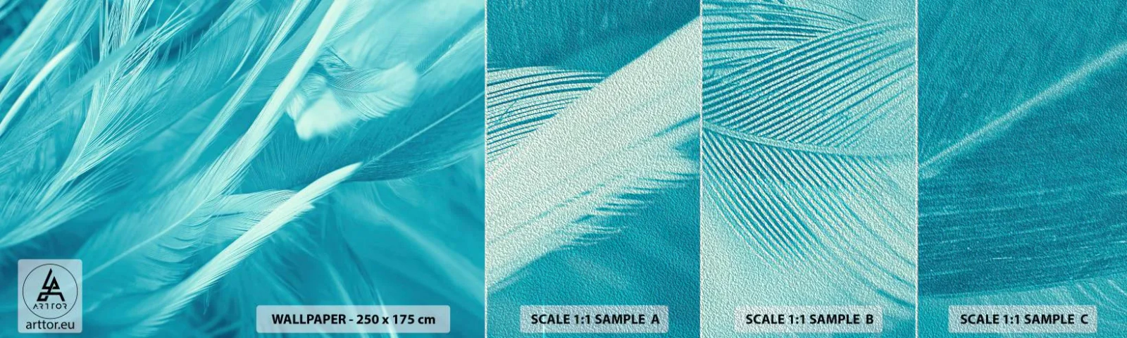 Fototapeta Próbka Premium Sand - Utonąć w puchu - Ptasie Pióro, Ptak, Grafika - 100x30 cm