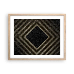 Plakat w ramie jasny dąb - Geometria w stylu glamour - 50x40 cm
