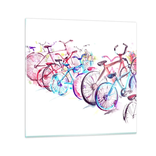 Obraz na szkle - Zjazd klubu Antymoto - 70x70 cm