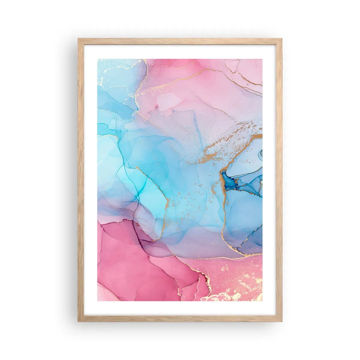 Plakat w ramie jasny dąb - Spotkanie i przenikanie - 50x70 cm