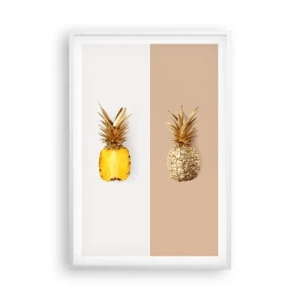Plakat w białej ramie - Ananas dla nas - 61x91 cm
