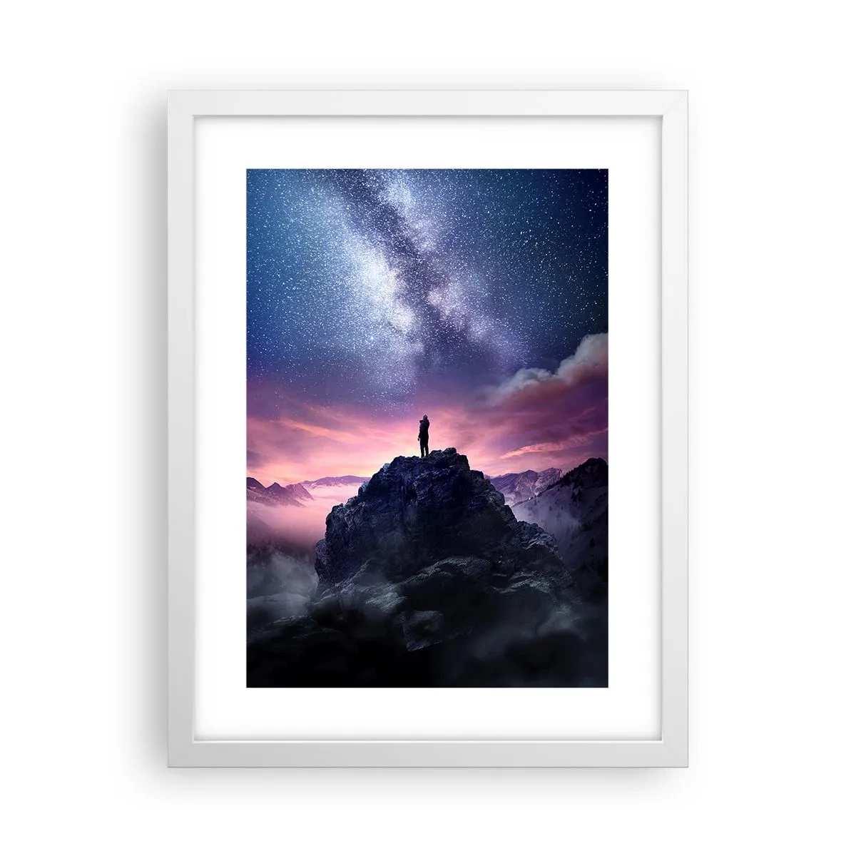 Plakat w białej ramie - I poczuł życie - 30x40 cm
