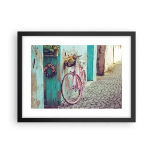 Plakat w czarnej ramie - Zaraz wracam - 40x30 cm