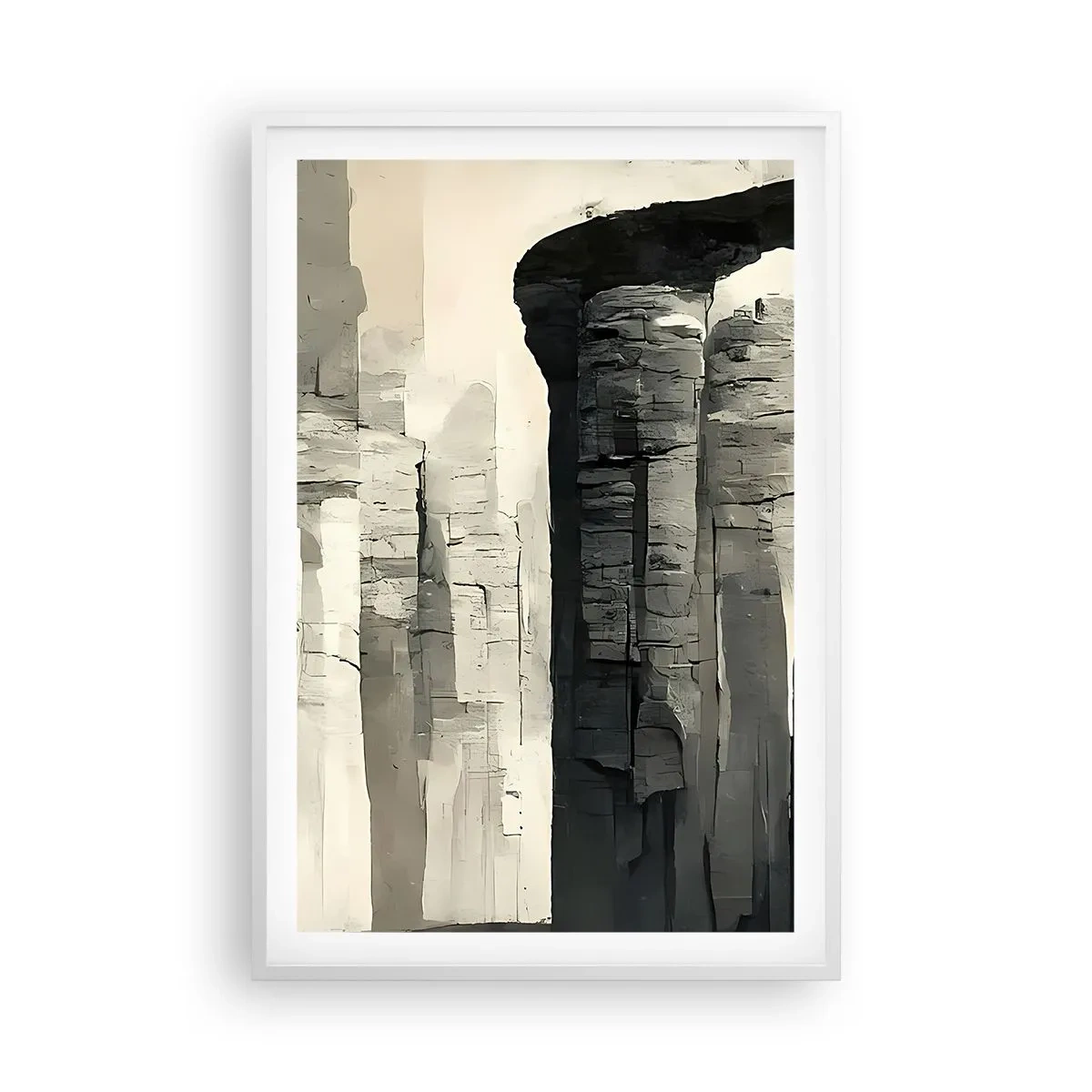 Plakat w białej ramie - Majestat antyku - 61x91 cm
