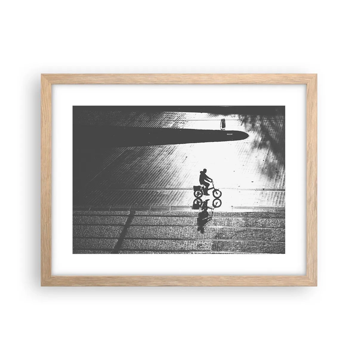 Plakat w ramie jasny dąb - Przed siebie, przez miasto - 40x30 cm