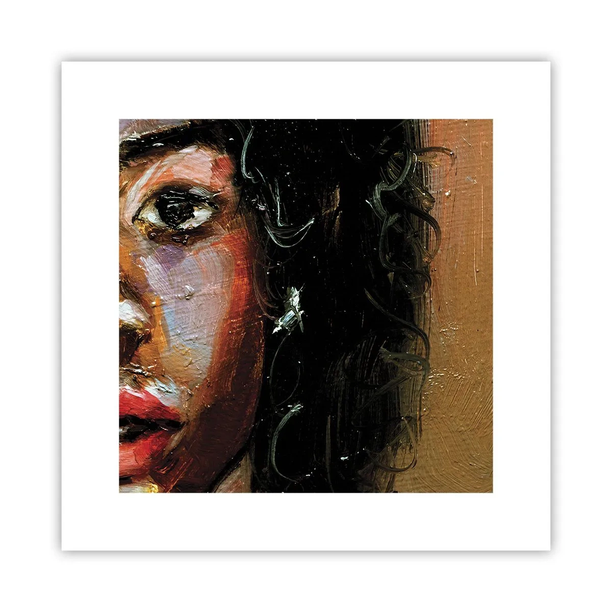 Plakat - Czerń i blask - 30x30 cm