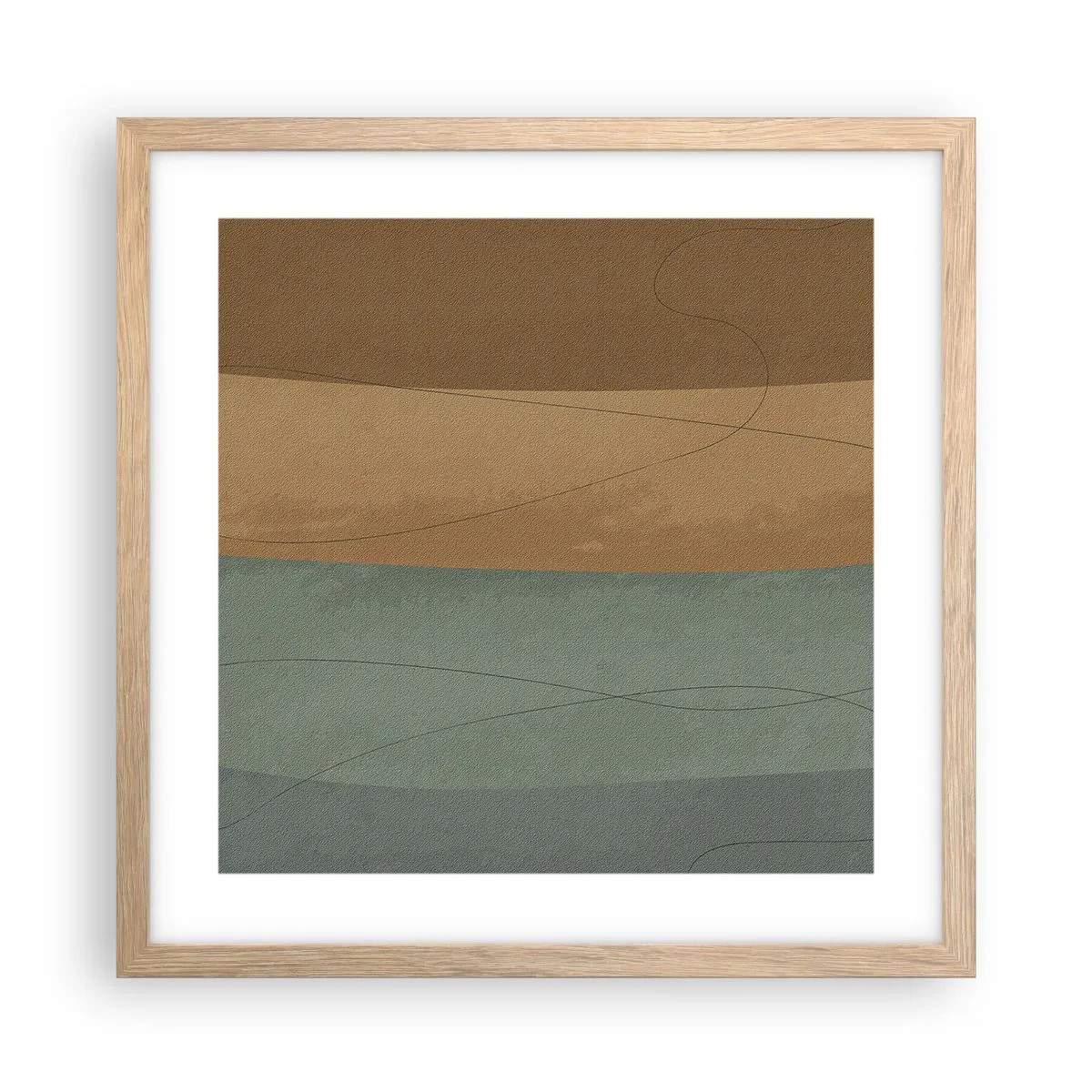 Plakat w ramie jasny dąb - Kompozycja horyzontalna - 40x40 cm