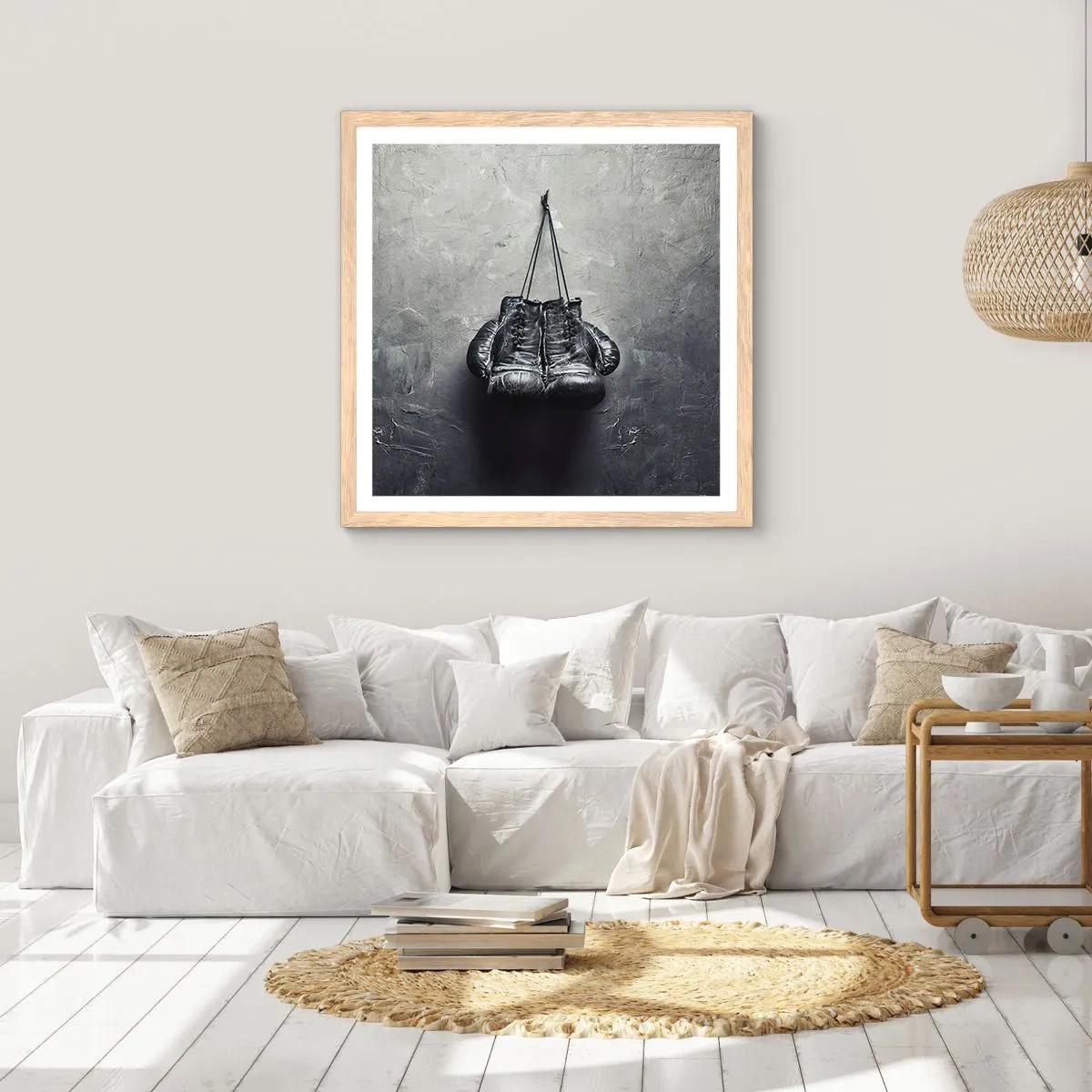 Plakat w ramie jasny dąb - Czas walki i czas pokoju - 40x40 cm