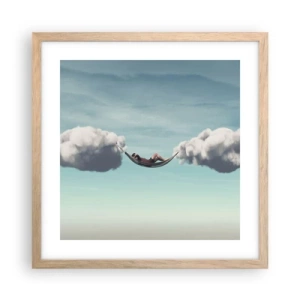 Plakat w ramie jasny dąb - Błogość chwili - 40x40 cm