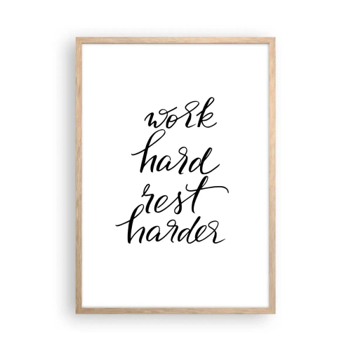 Plakat w ramie jasny dąb - Życiowa równowaga - 50x70 cm