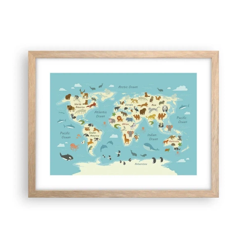 Plakat w ramie jasny dąb - Dobrzy sąsiedzi - 40x30 cm